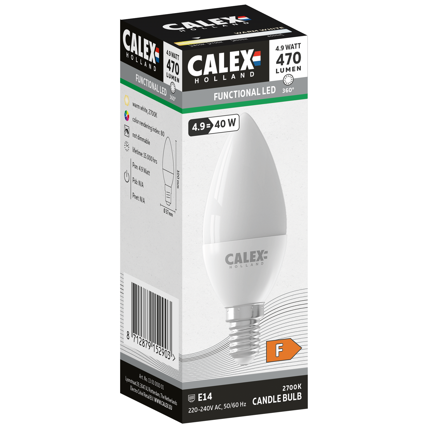 calex-lampe-led-smd-e14-b35-blanc-blanc-chaud-2700k image 2