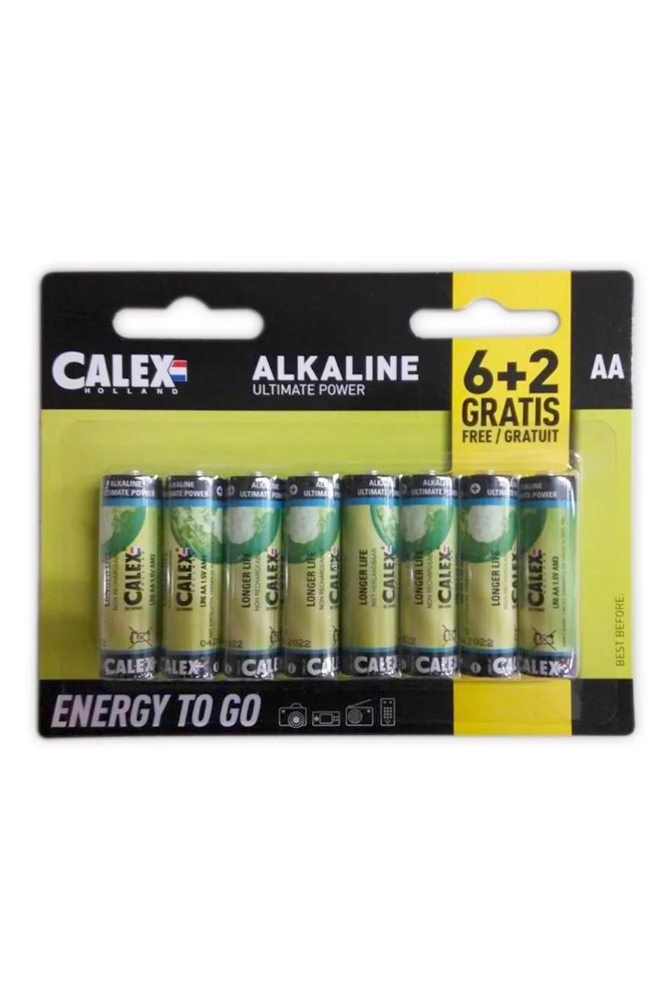 calex-piles-alcalines-lr6-aa-lot-de-8 image 1