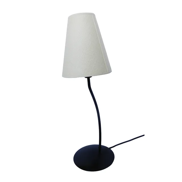 aluminor-salsa-lt-lampe-poser-r-tro-m-tal-noir-abat-jour-toile-de-jute-54-5-cm image 1