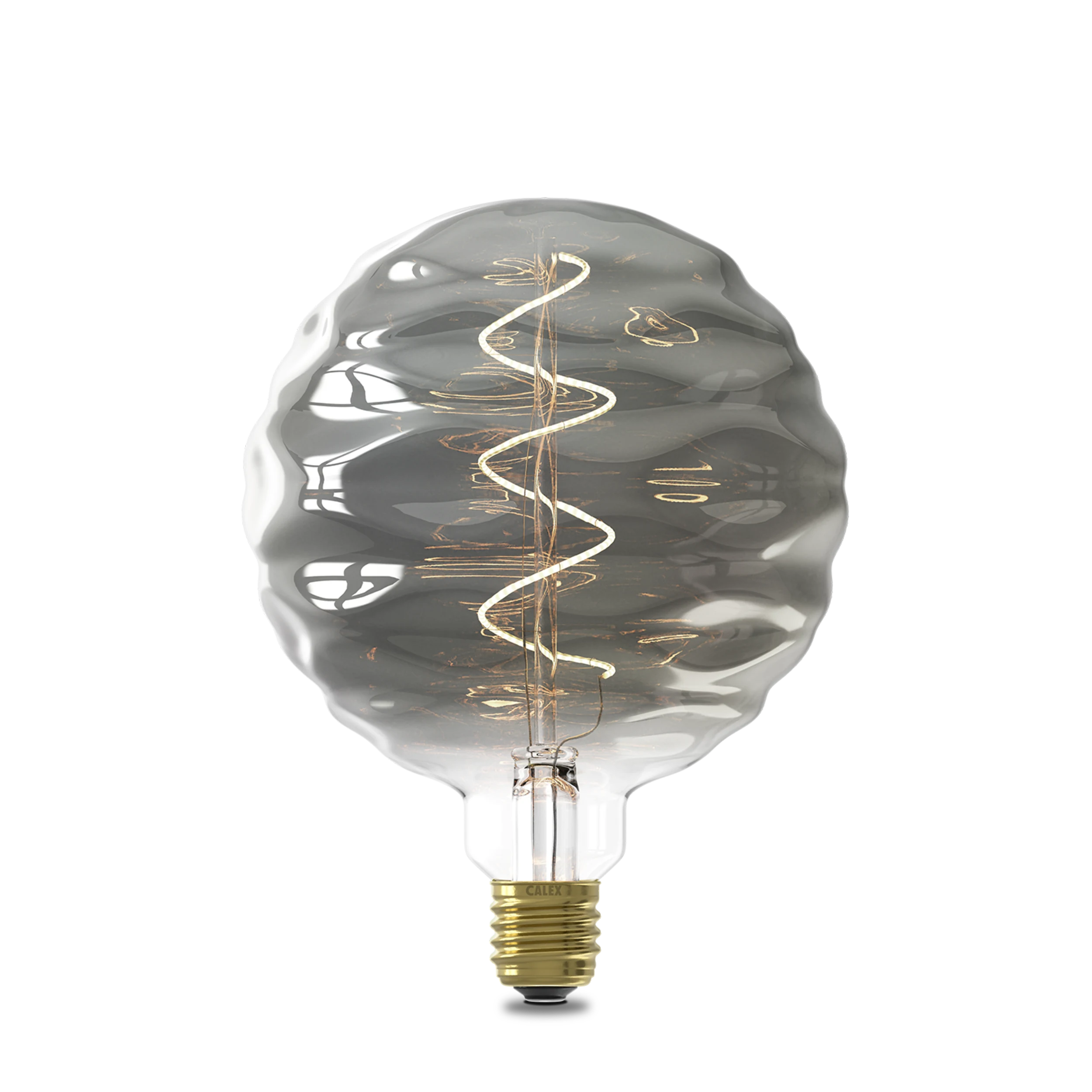 calex-bilbao-ampoule-led-e27-filament-titane-globe-ondul-e-xxl image 1