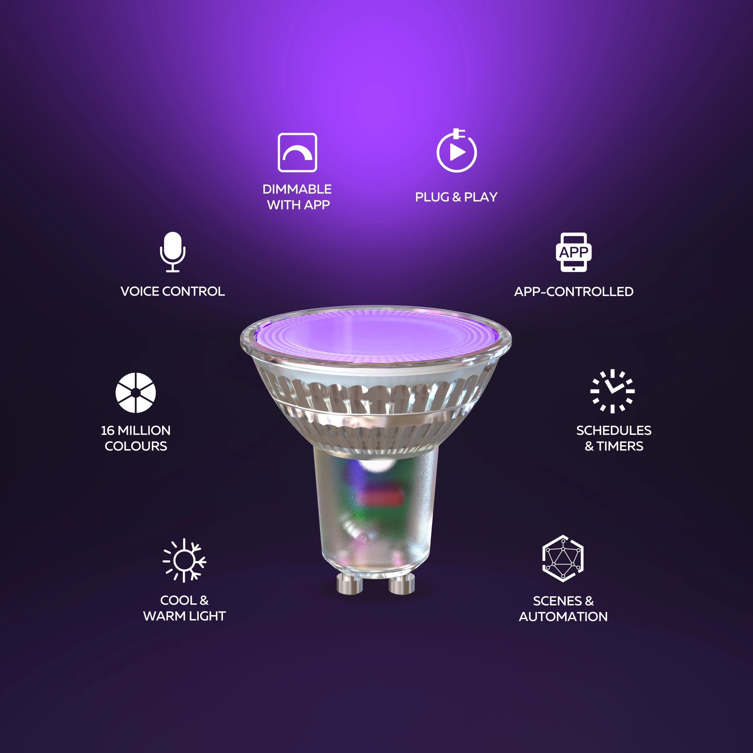 calex-smart-spot-led-gu10-rgb-16-millions-couleurs image 2