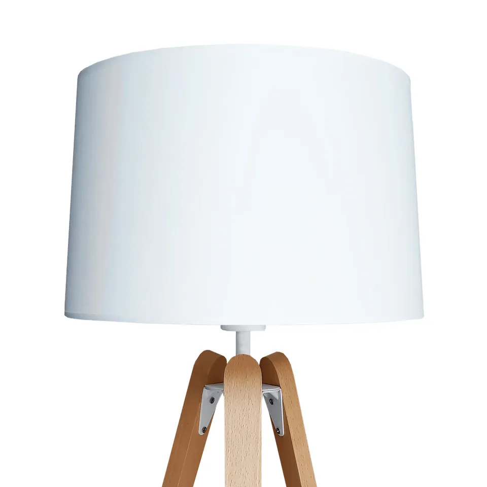 aluminor-abat-jour-essence-lt-33-cm-tissu-blanc-bois image 1