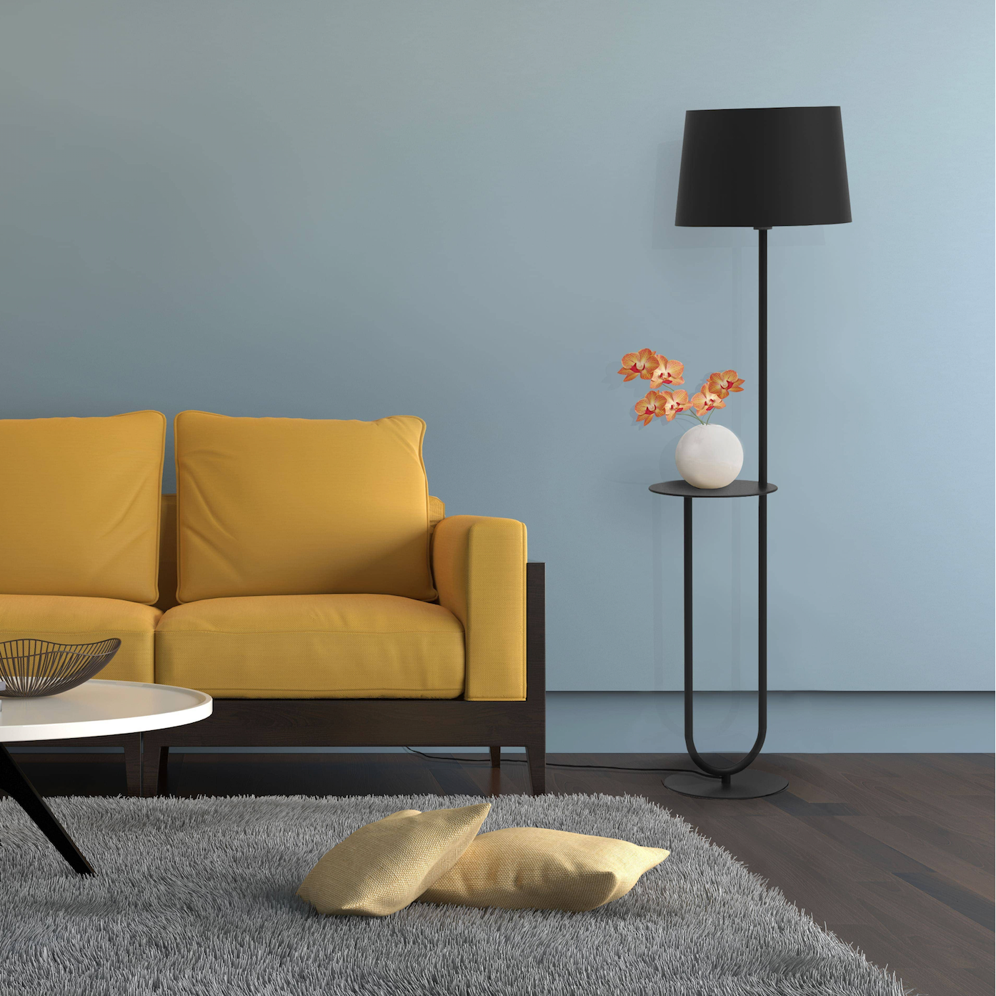 aluminor-duo-ls-lampadaire-tablette-noir image 2