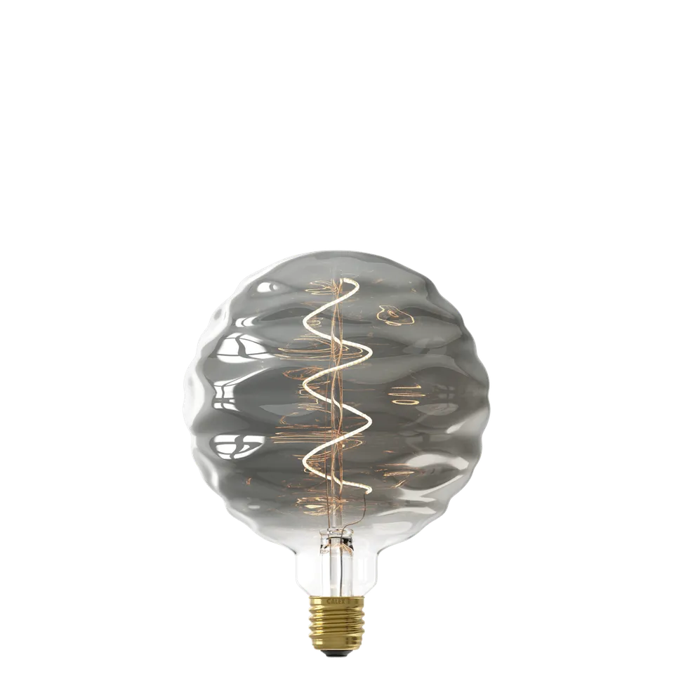 calex-bilbao-ampoule-e27-filament-titane-globe-ondul image 1