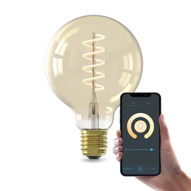 calex-smart-ampoule-led-filament-spiral-e-e27-g95-cct-dor-e image 1