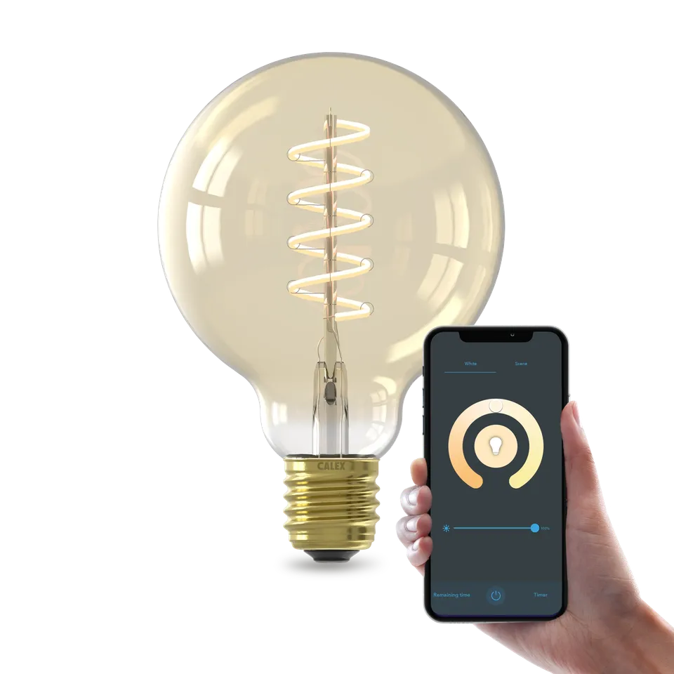 calex-smart-ampoule-led-filament-spiral-e-e27-g95-cct-dor-e image 1