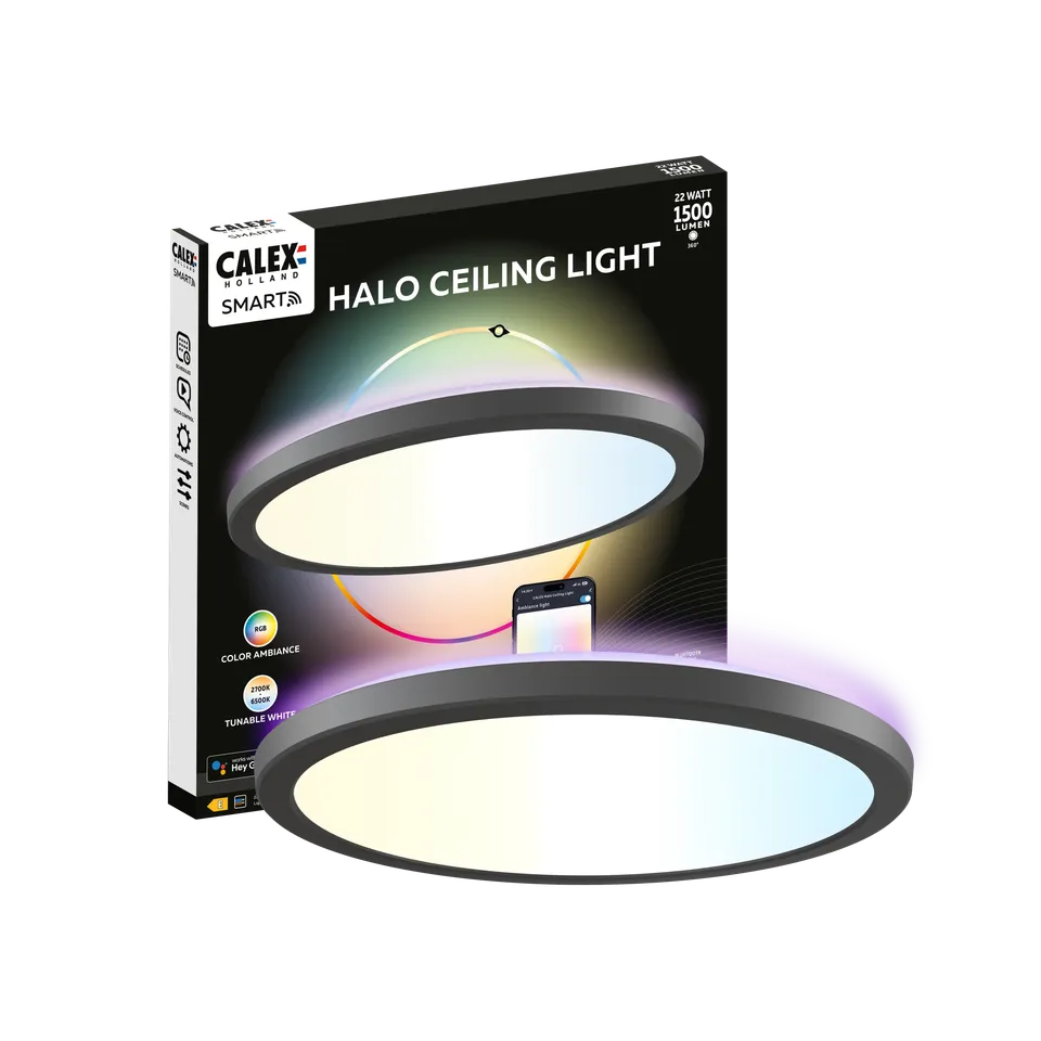 calex-smart-plafonnier-halo-30cm-rgb-cct-noir-ip54 image 1