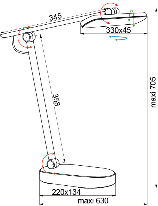 aluminor-heli-lampe-de-bureau-led-articul-e-2-en-1-variateur image 4