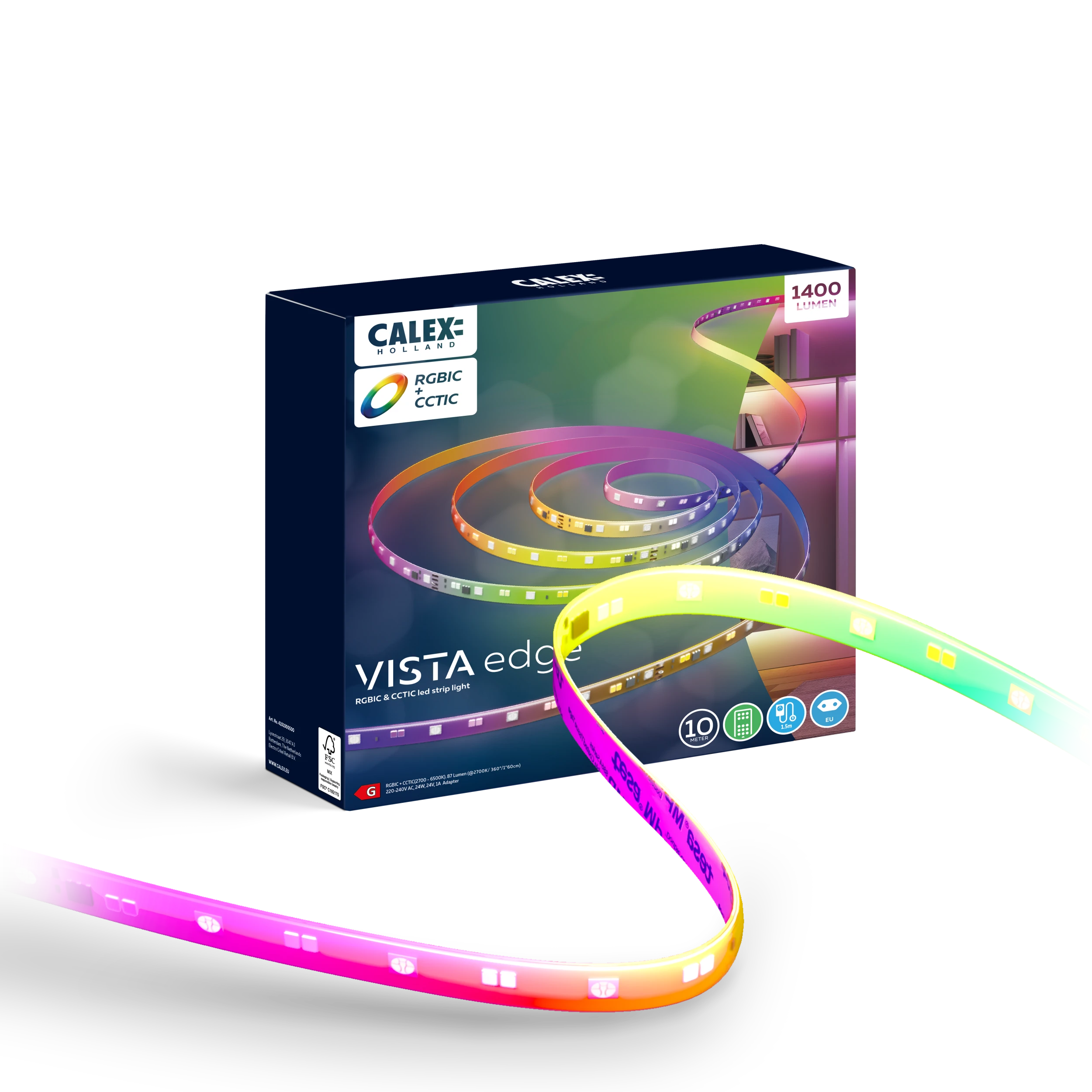 calex-vista-bande-led-10m-rgbcctic-avec-t-l-commande image 1