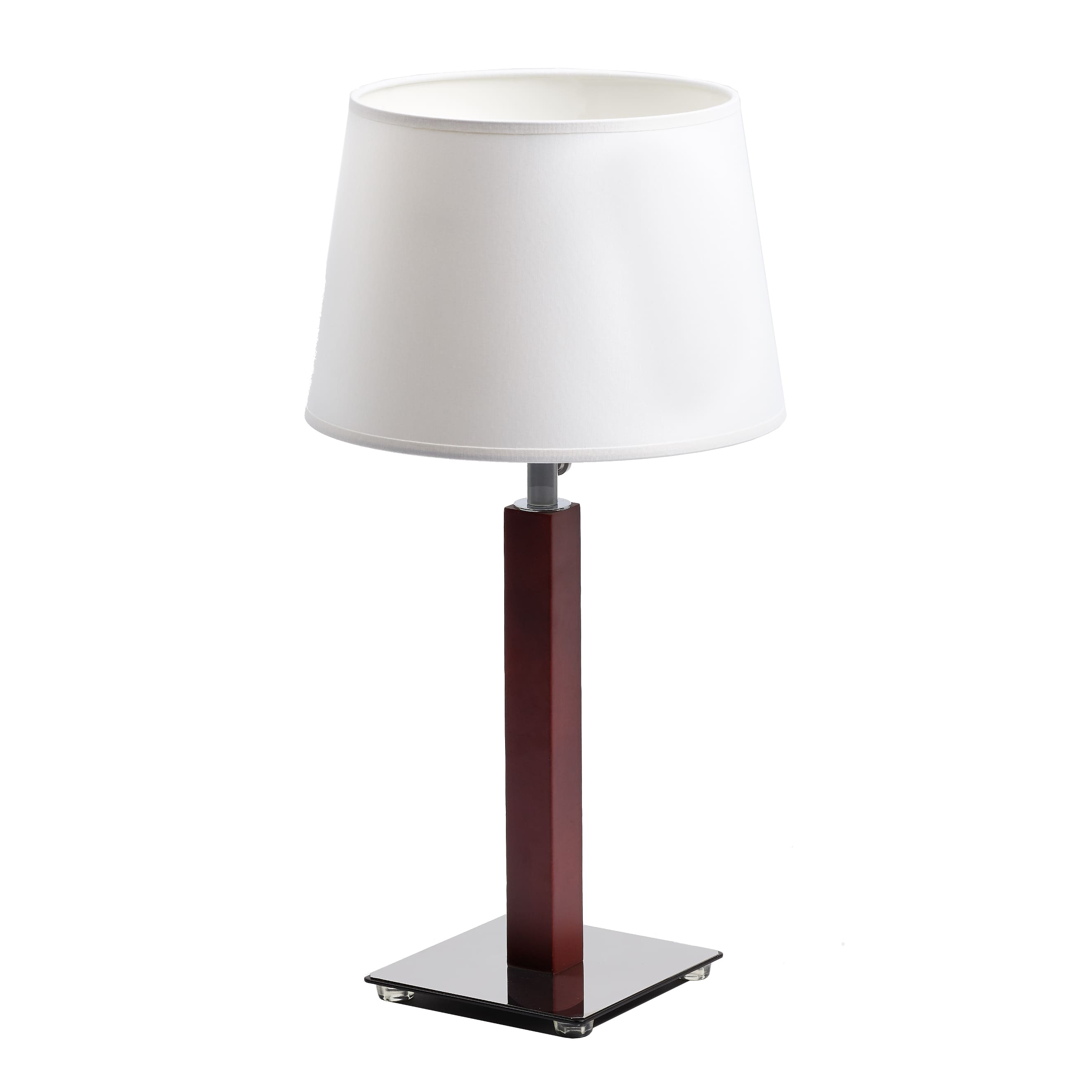 aluminor-quatro-lt-lampe-poser-bois-chrom-abat-jour-blanc image 3