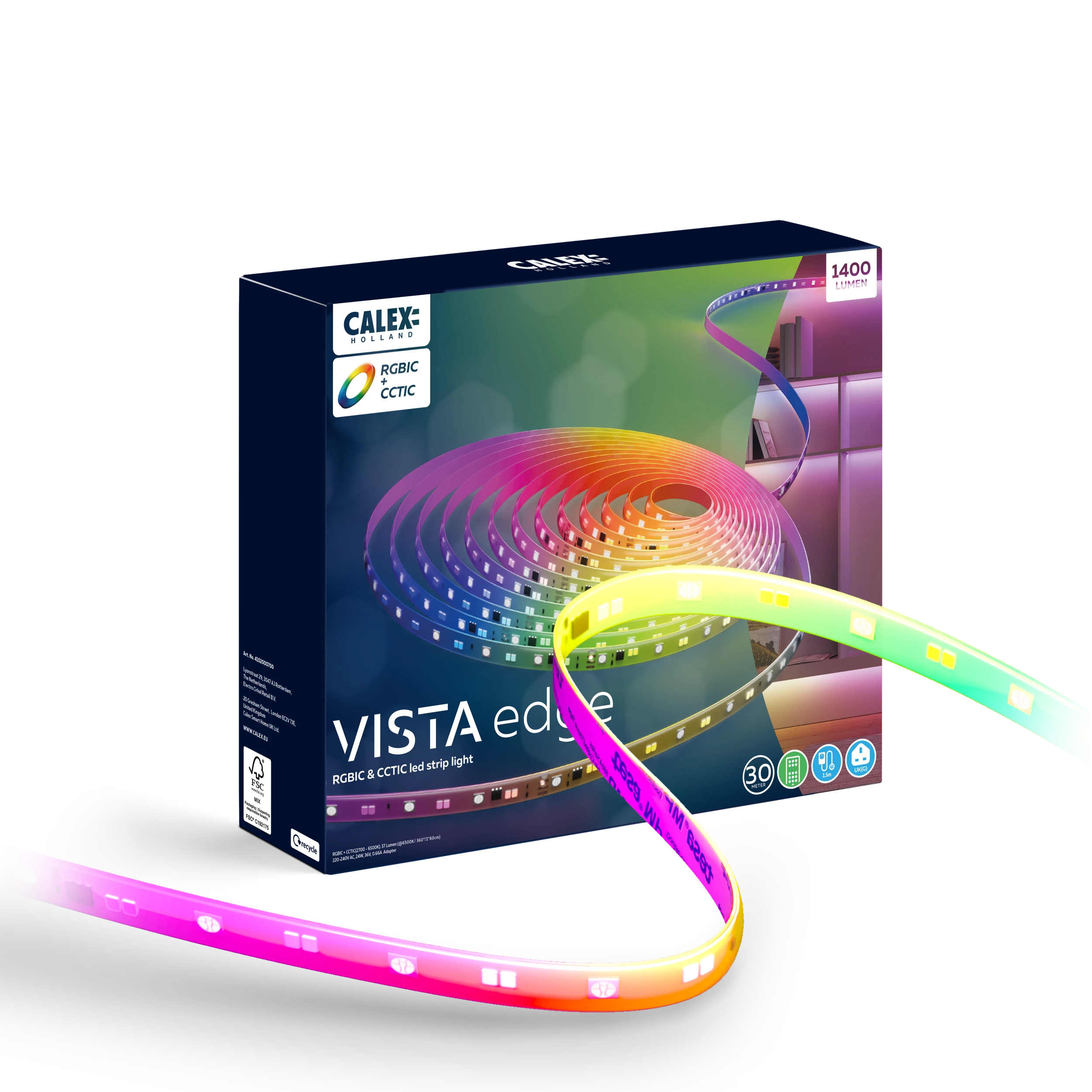 calex-vista-bande-led-30m-rgbcctic-avec-t-l-commande image 1