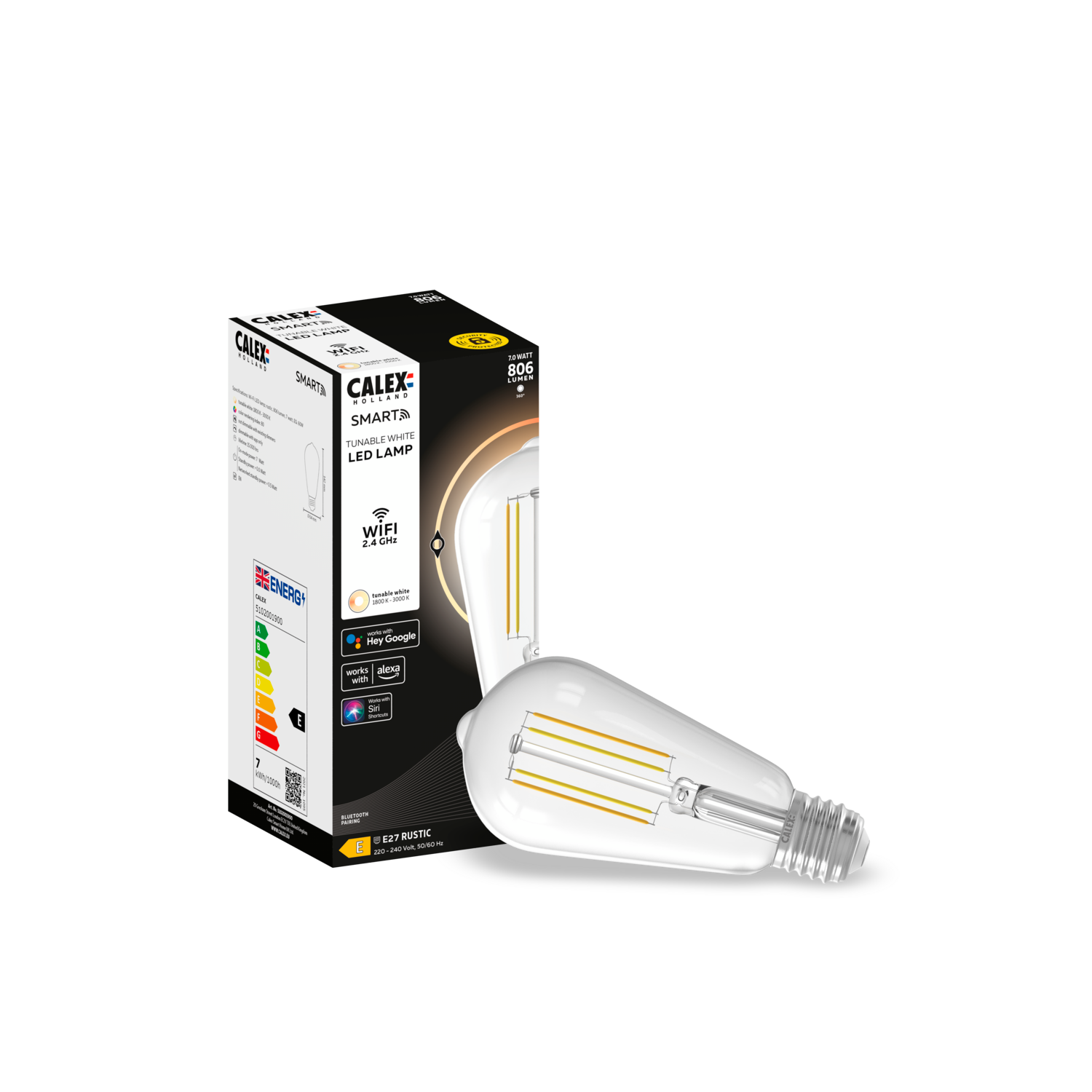 calex-smart-ampoule-led-filament-e27-st64-transparente-7w-dimmable image 3
