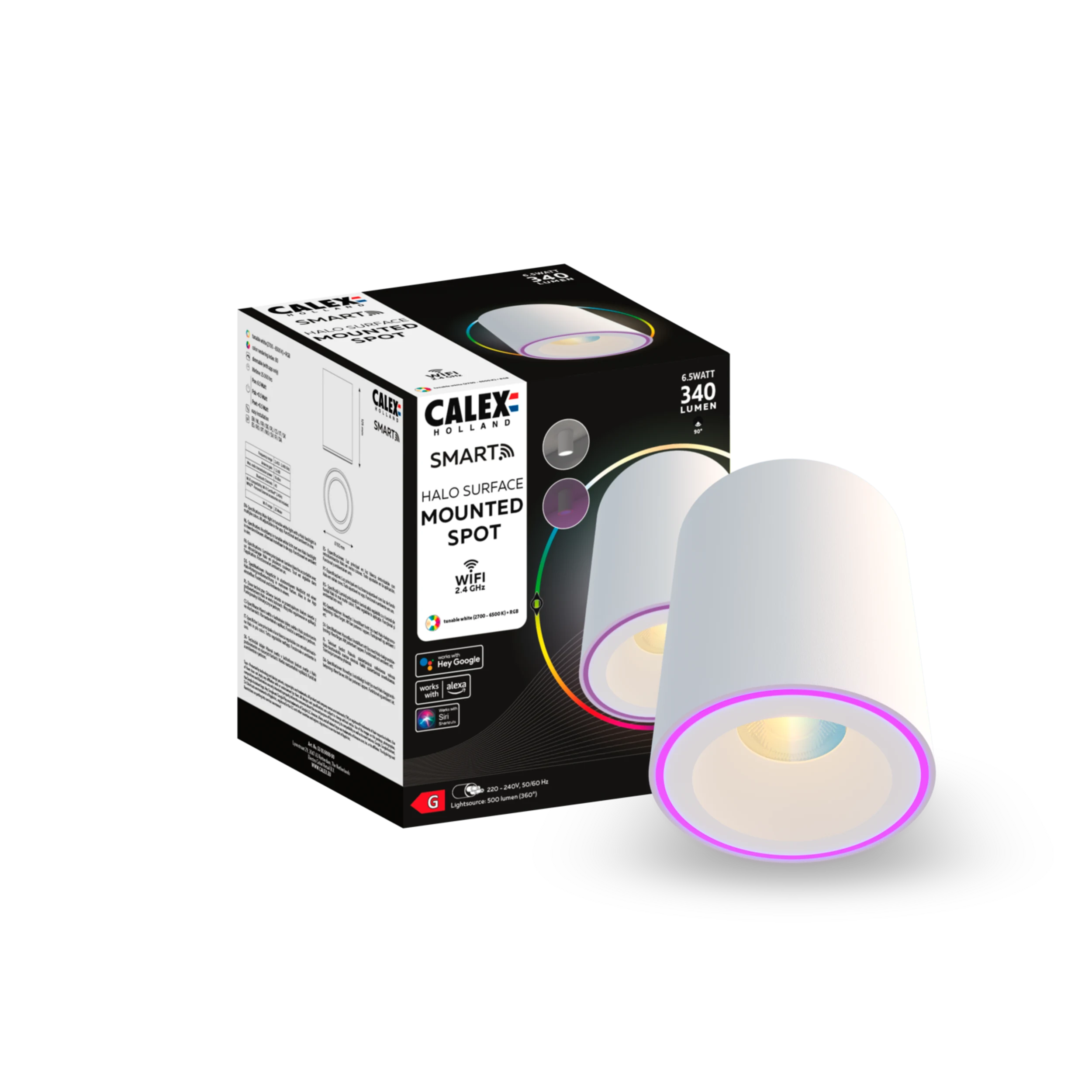 calex-smart-spot-halo-rgb-cct-blanc image 1