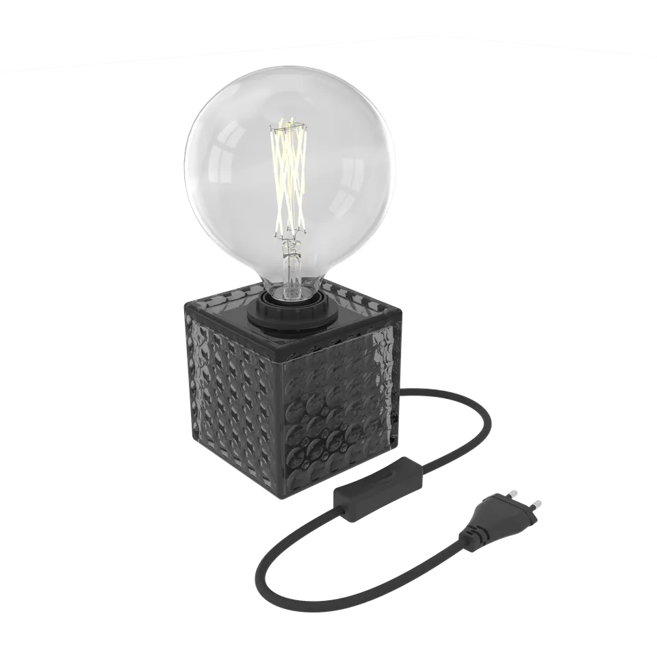 calex-table-lamp-square-e27-verre-noir image 1