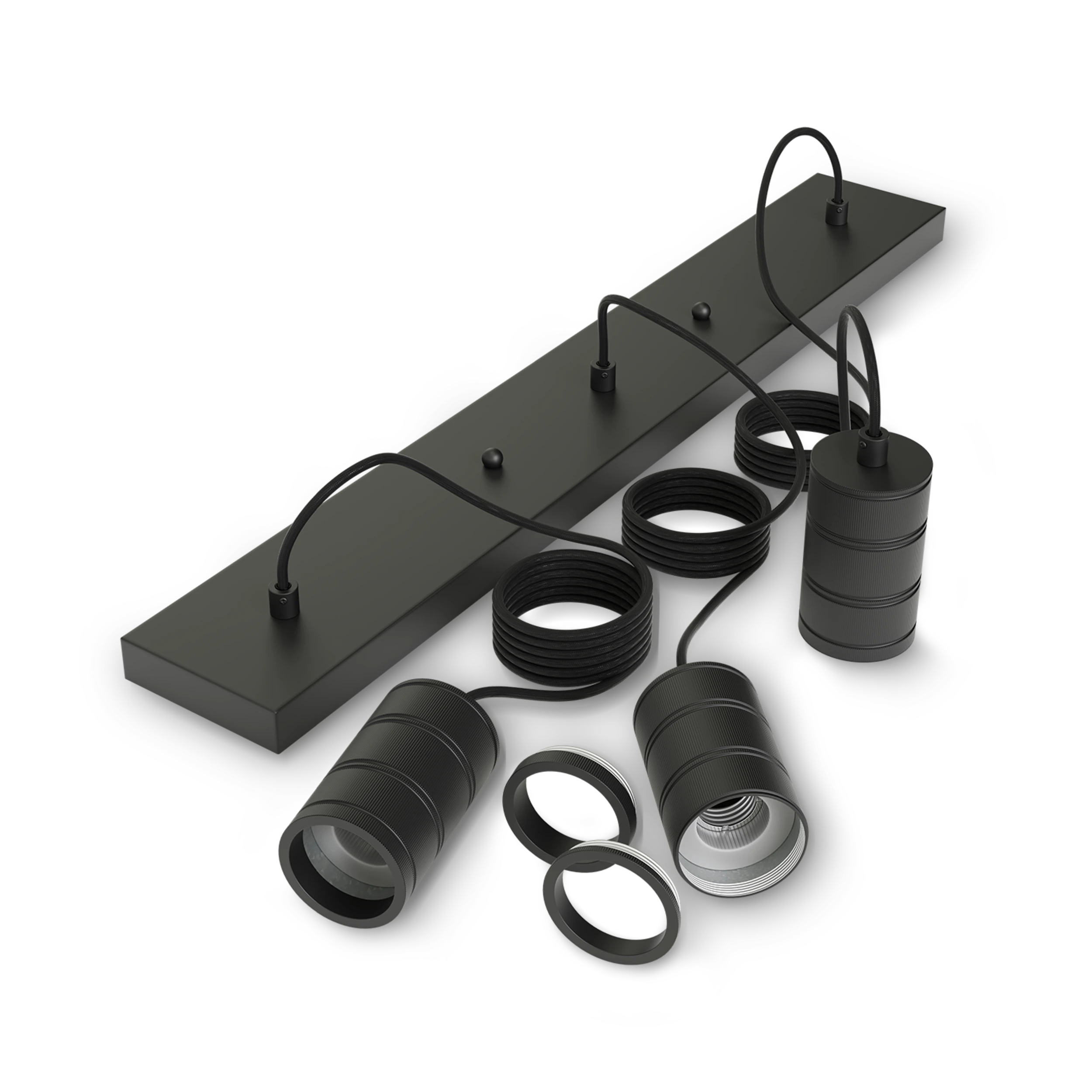 calex-suspension-r-tro-3x-e27-noir-10x70cm image 2