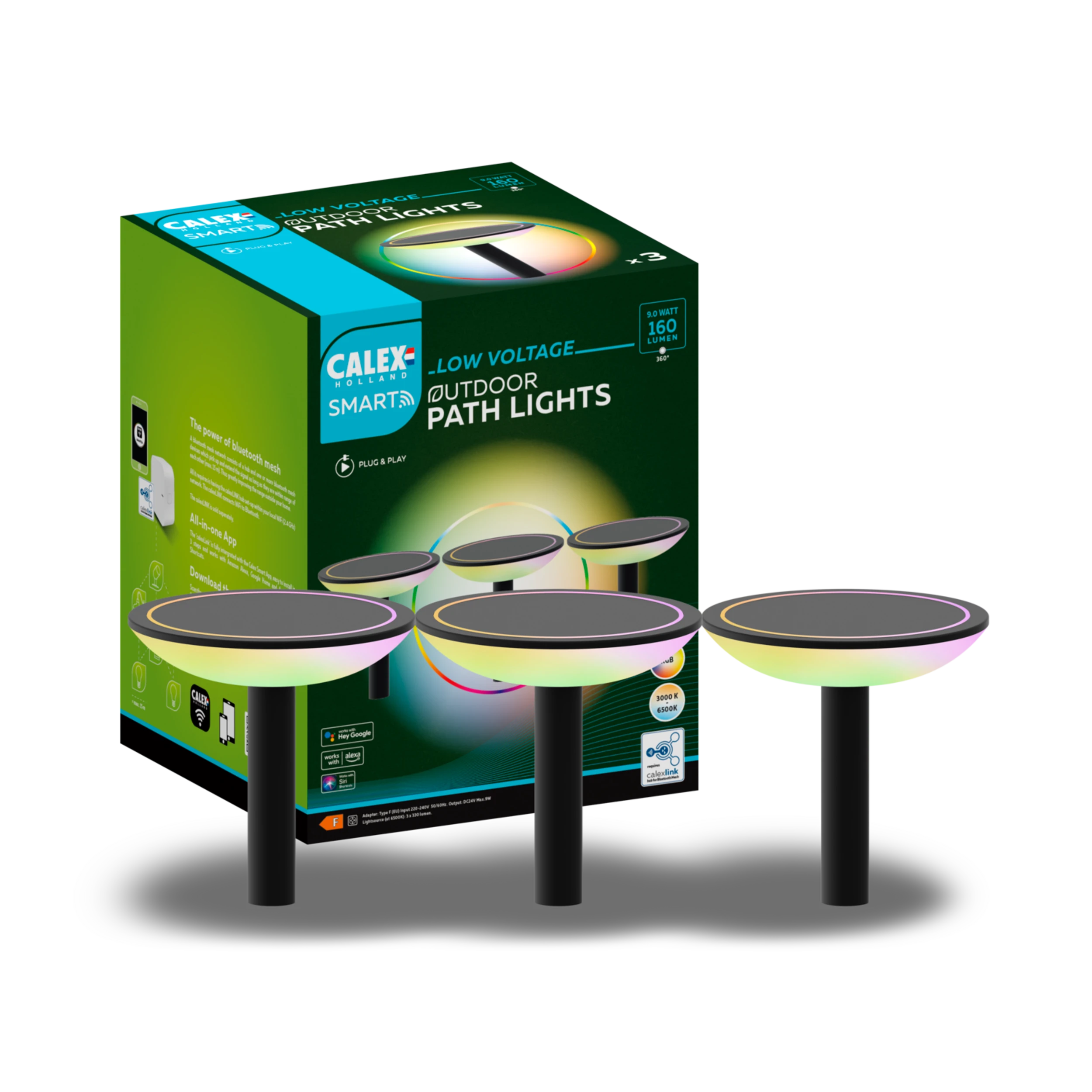 calex-smart-balises-de-chemin-24v-lot-de-3-rgb-cct image 1