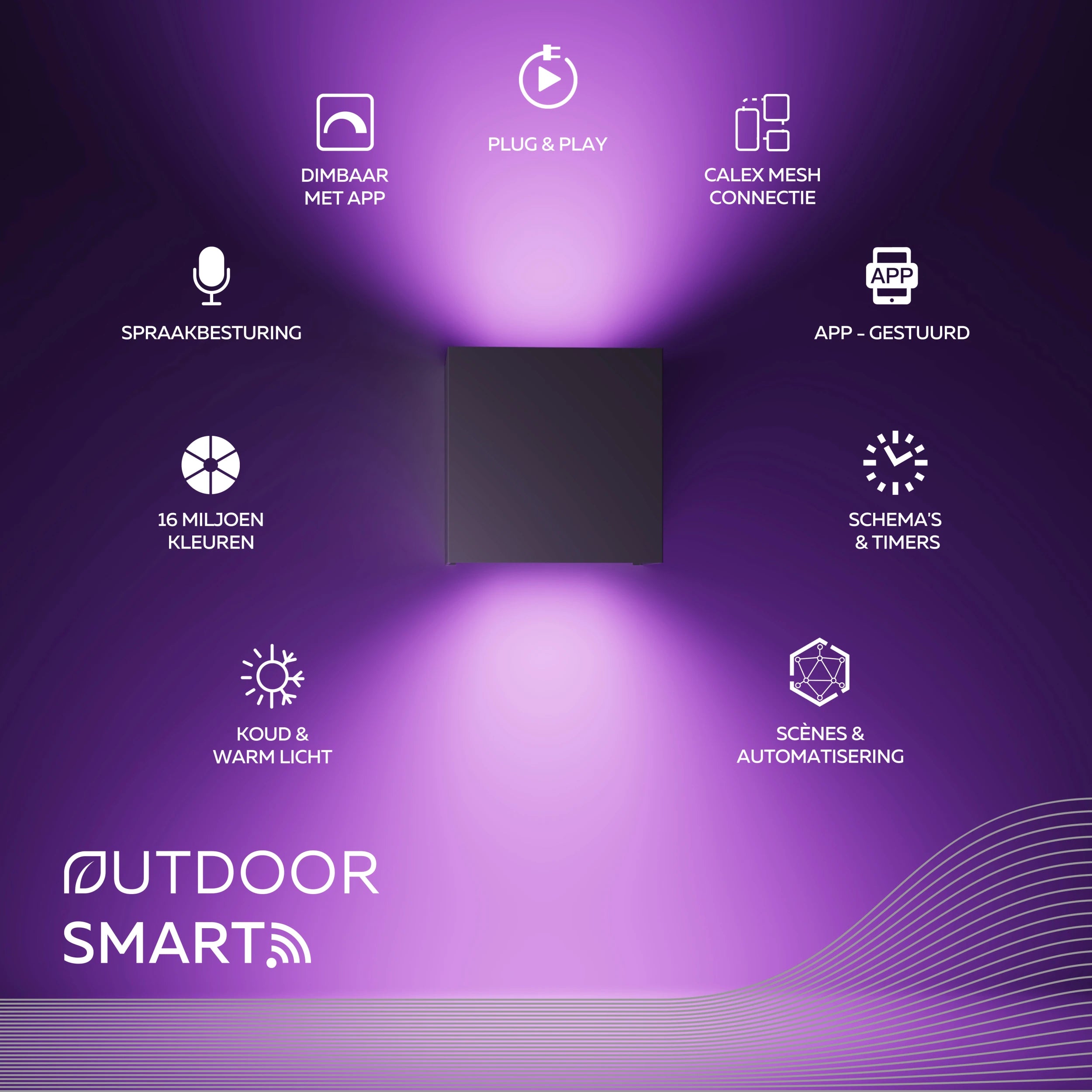 calex-smart-applique-murale-ext-rieure-led-rgb-cct-noire image 3