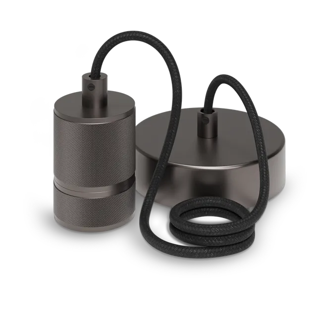 calex-suspension-luminaire-e27-grise-industrielle image 1