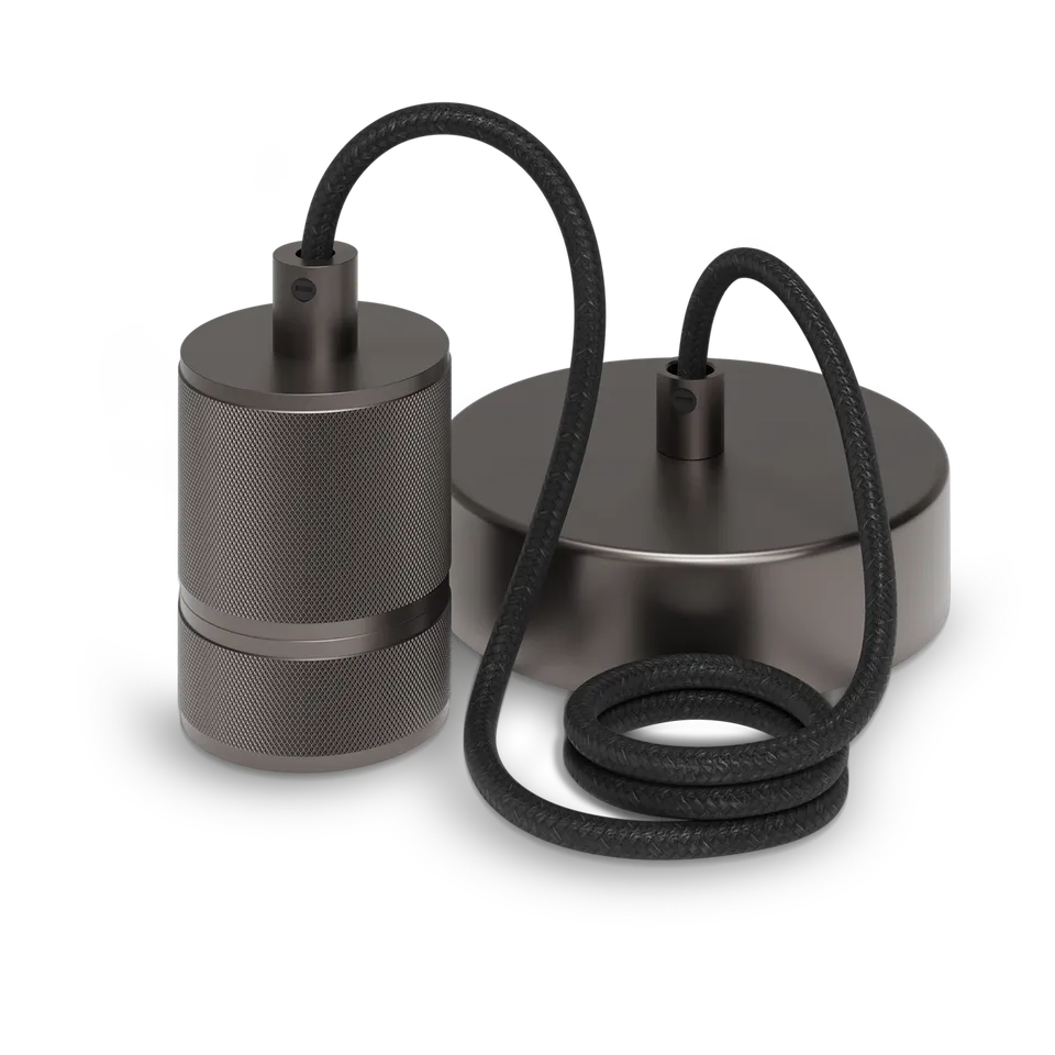 calex-suspension-luminaire-e27-grise-industrielle image 1