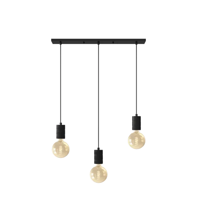 calex-crown-suspension-luminaire-3x-e27-noir image 1