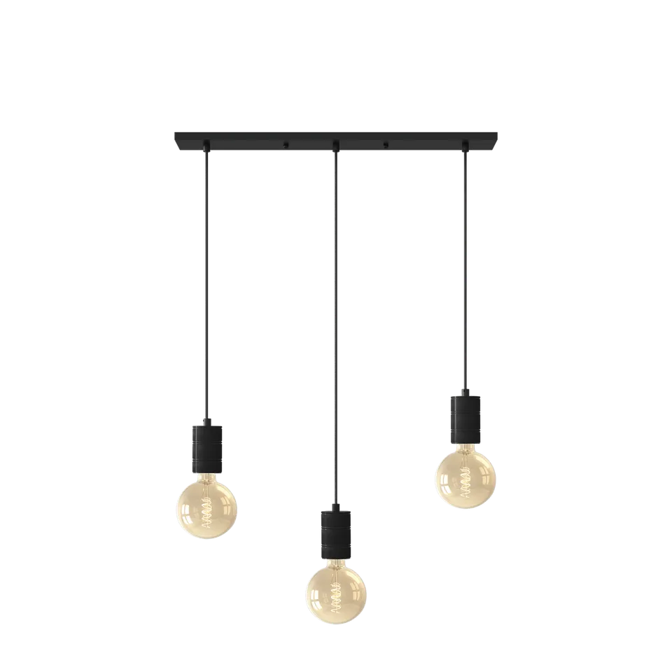 calex-crown-suspension-luminaire-3x-e27-noir image 1