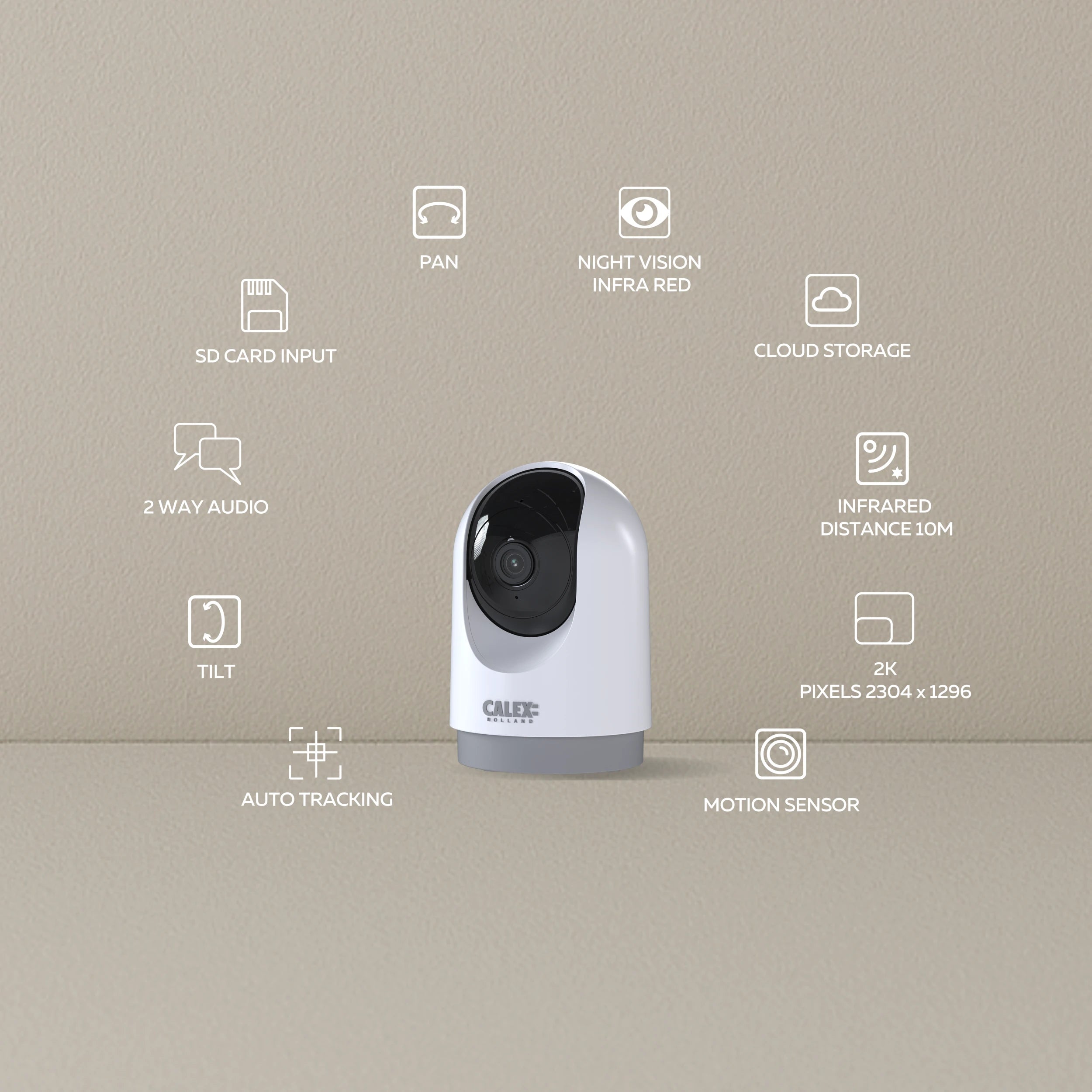 calex-smart-cam-ra-int-rieure-ptz-2k-blanc image 3