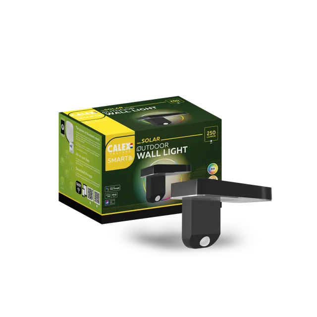 calex-smart-applique-murale-solaire-ext-rieure-rgb-cct-noire image 1