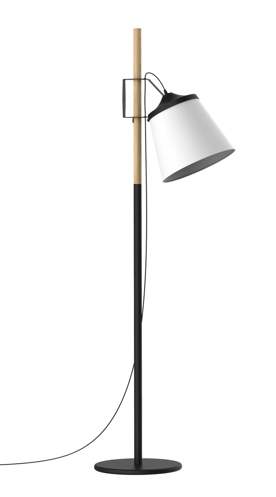 aluminor-woody-ls-lampadaire-bois-m-tal-r-flecteur-tissu-inclin image 1