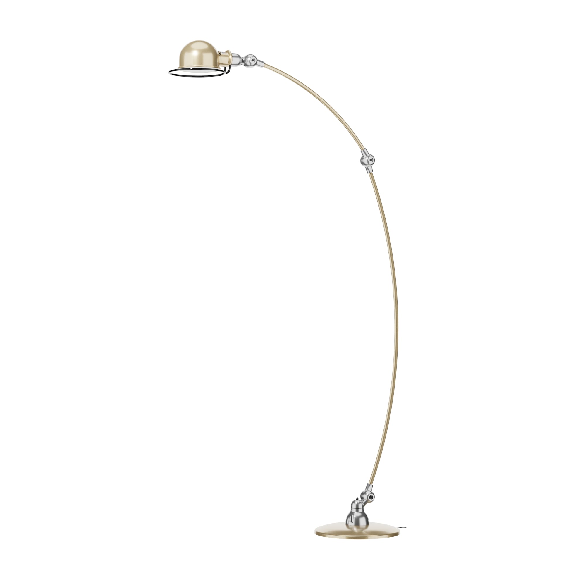 jield-loft-c1260-lampadaire-beige-nacre-2-bras-courbes image 2