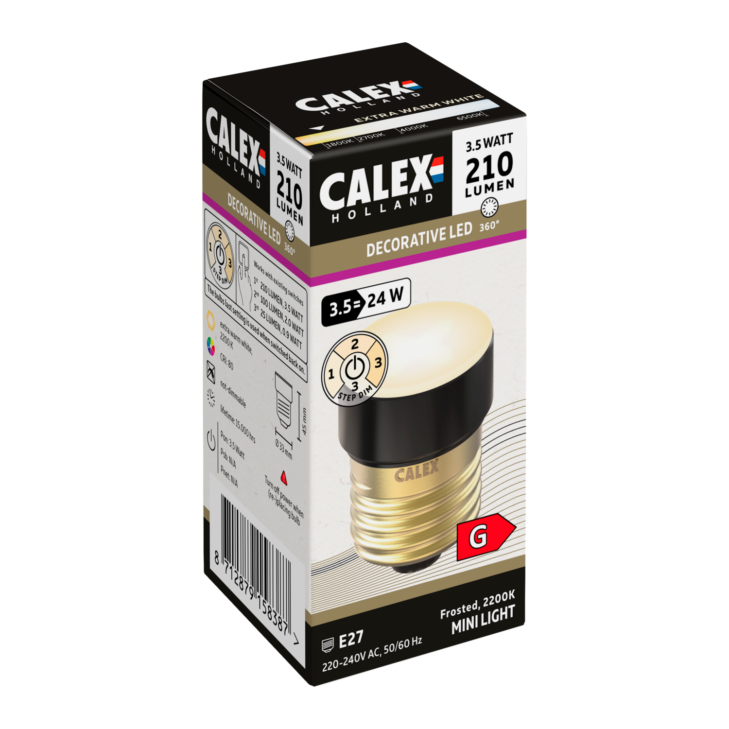 calex-mini-lampe-led-e27-noire-gradation-3-niveaux image 2