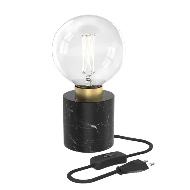 calex-lampe-de-table-ronde-e27-marbre-sans-ampoule image 1