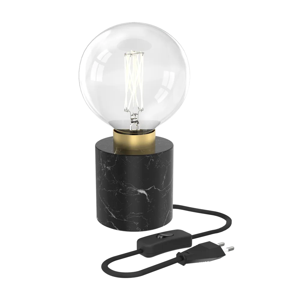 calex-lampe-de-table-ronde-e27-marbre-sans-ampoule image 1