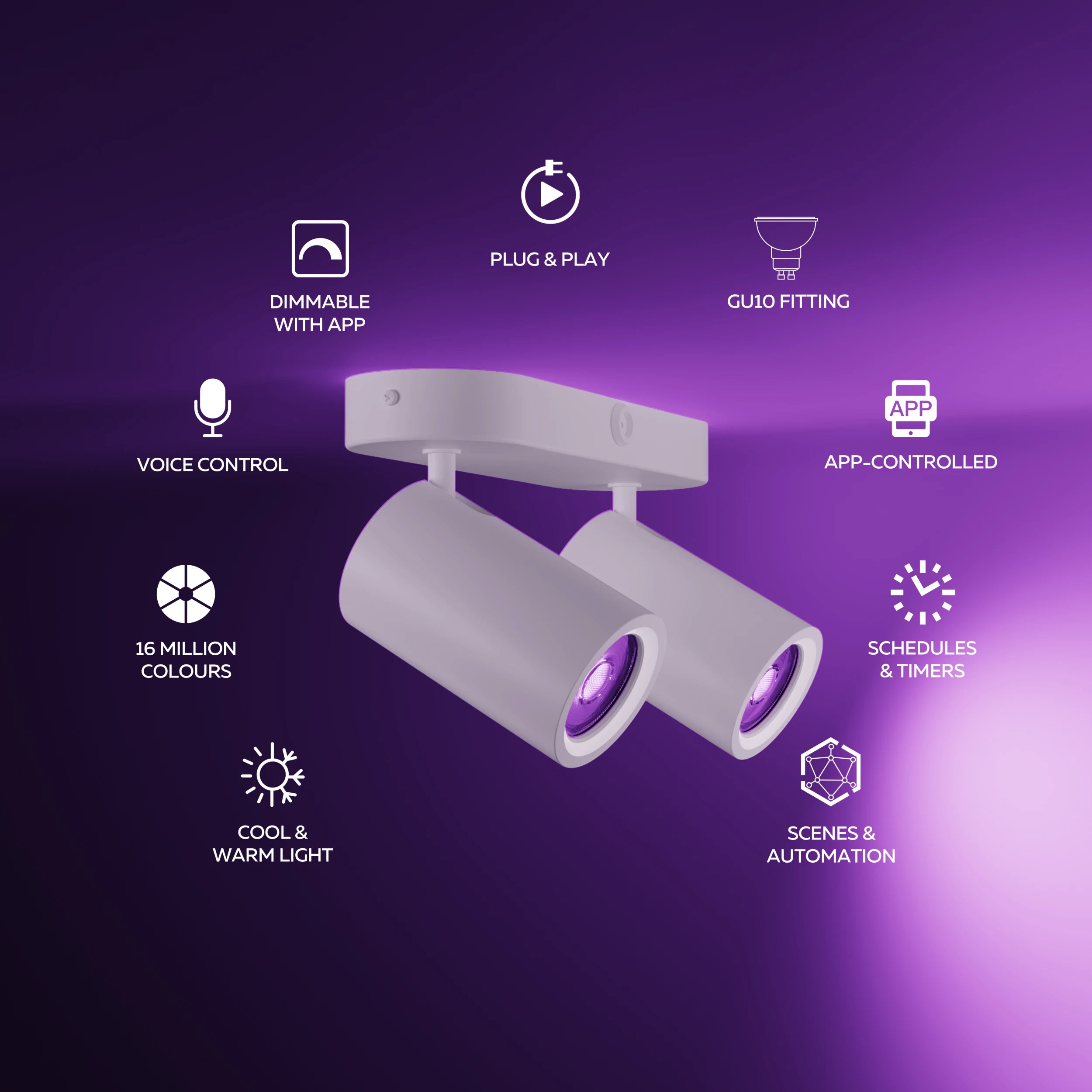 calex-smart-plafonnier-spot-2-lumi-res-blanc image 2