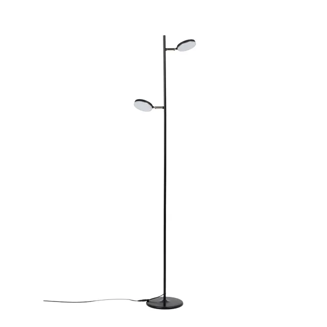 aluminor-declic-2-lampadaire-liseuse-double-led-orientable-blanc-noir image 1