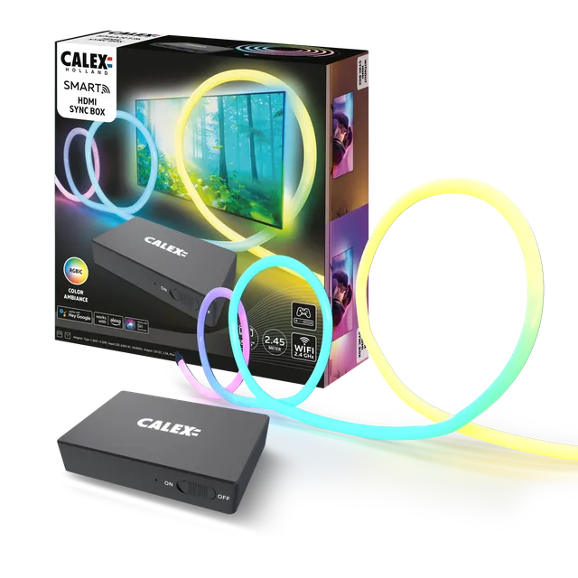 calex-smart-syncbox-bande-led-tv-2-45m-rgbic-168-led image 1