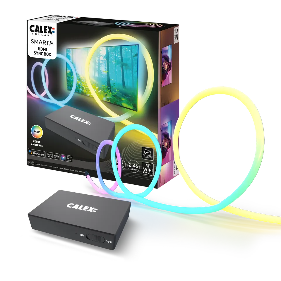 calex-smart-syncbox-bande-led-tv-2-45m-rgbic-168-led image 1