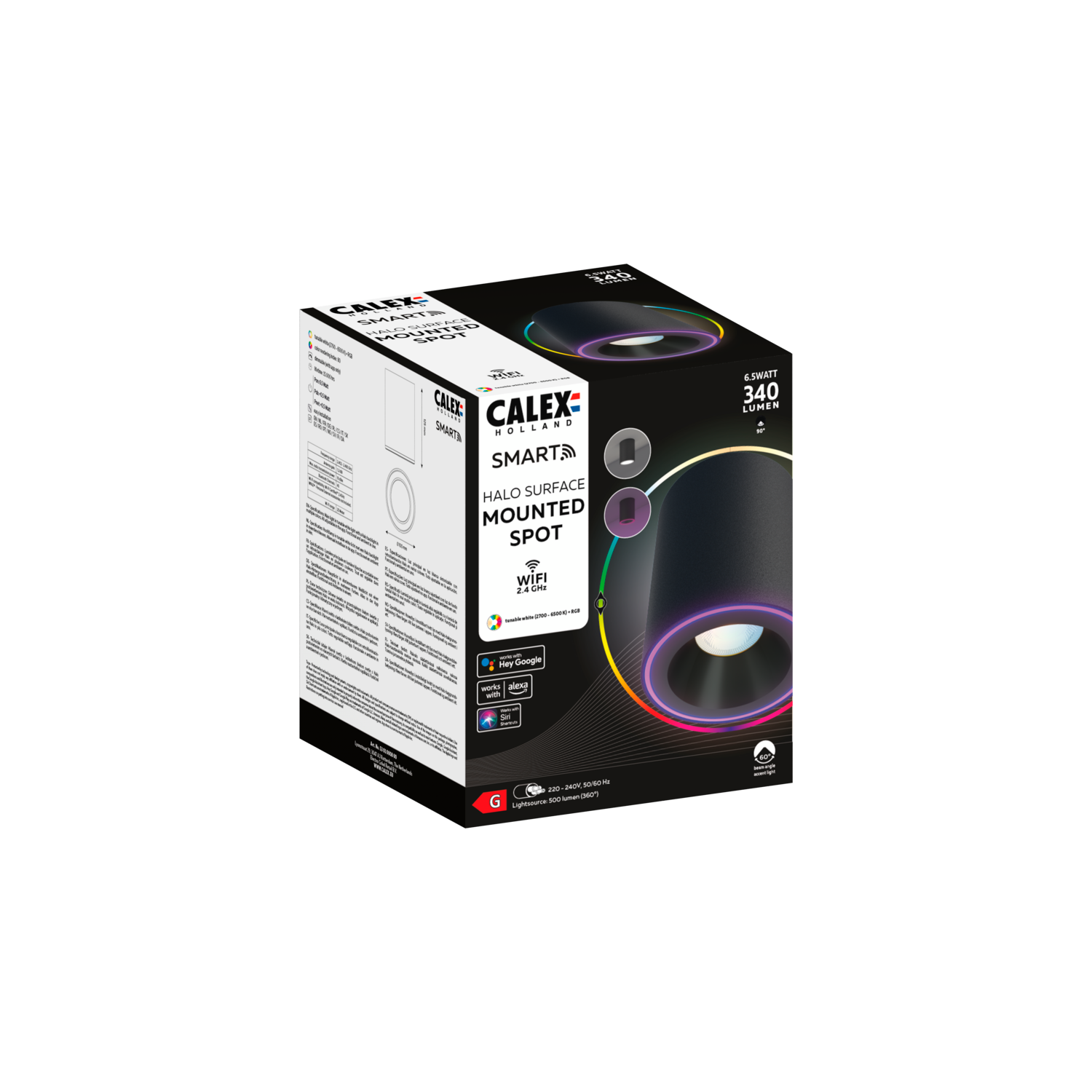 calex-smart-halo-spot-surface-noir-6-5w-ip20-connect image 3