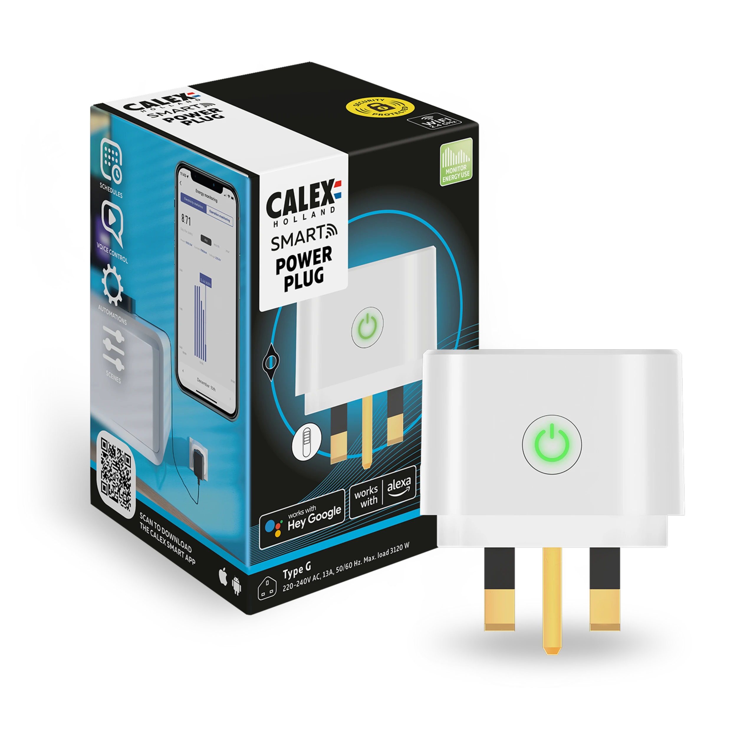 calex-smart-prise-connect-e-uk-avec-compteur-d-nergie-wifi image 1