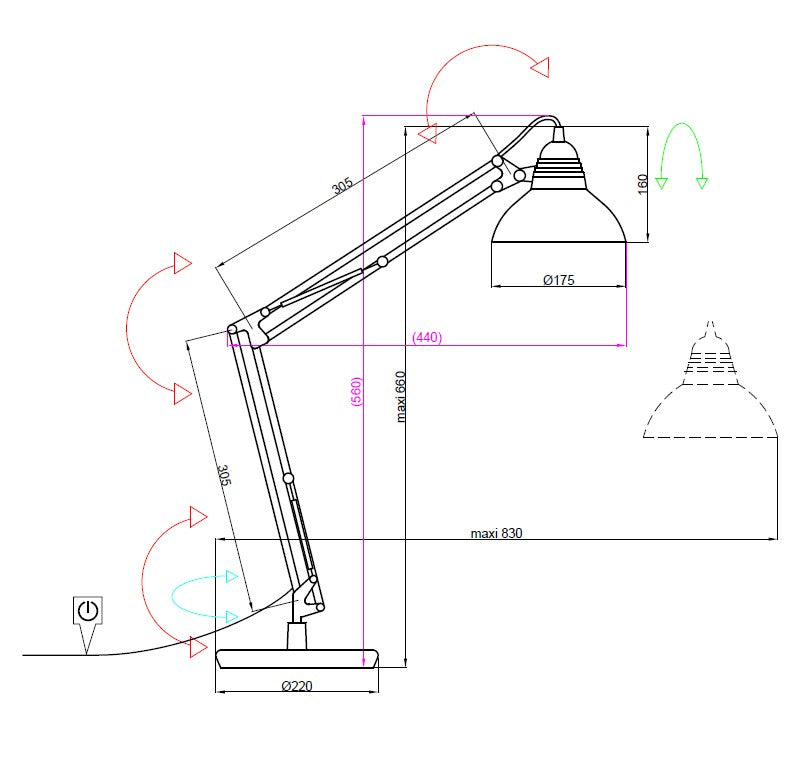 aluminor-lux-612-lampe-de-bureau-articul-e-m-tal image 2