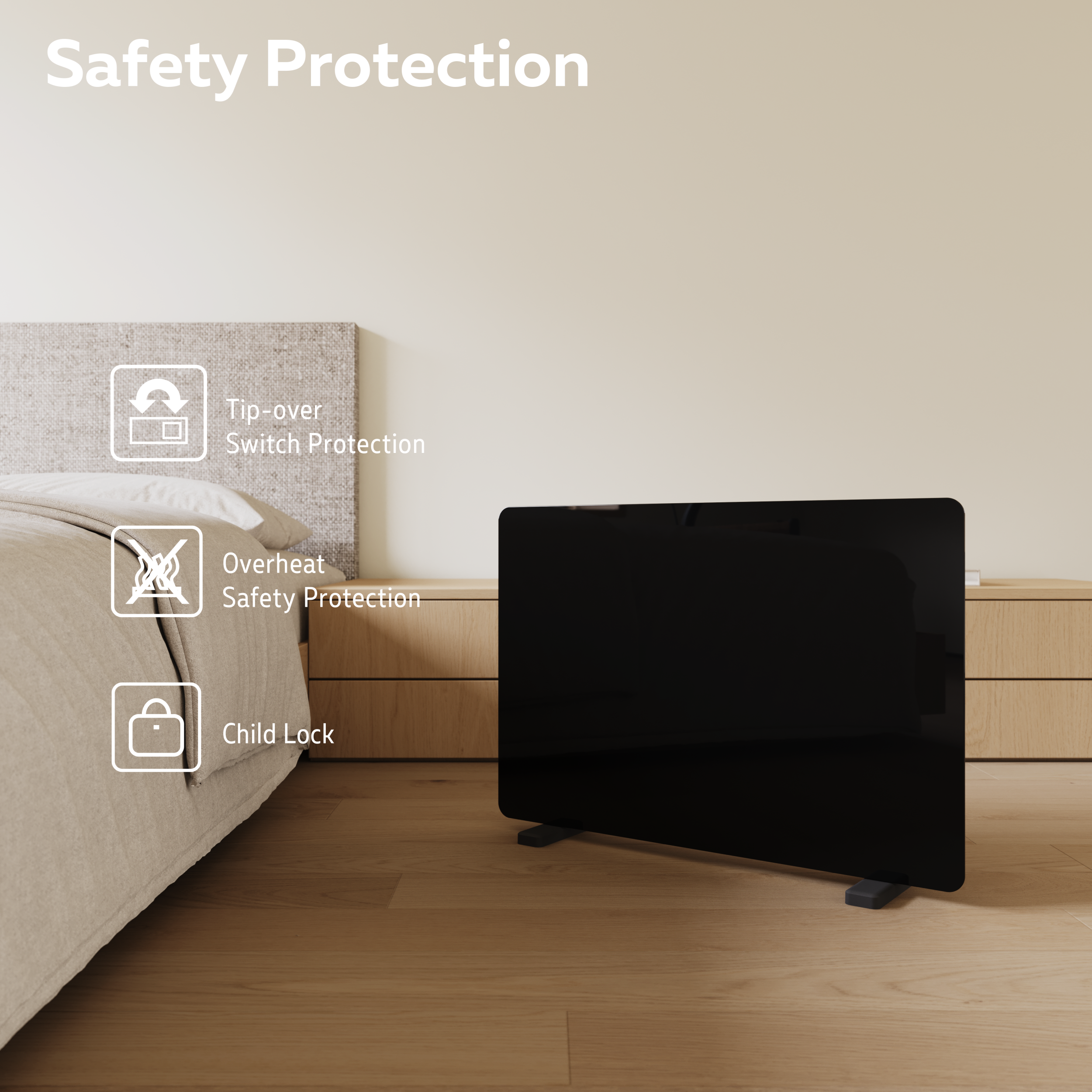 calex-smart-panneau-chauffant-1400w-noir-connect image 4