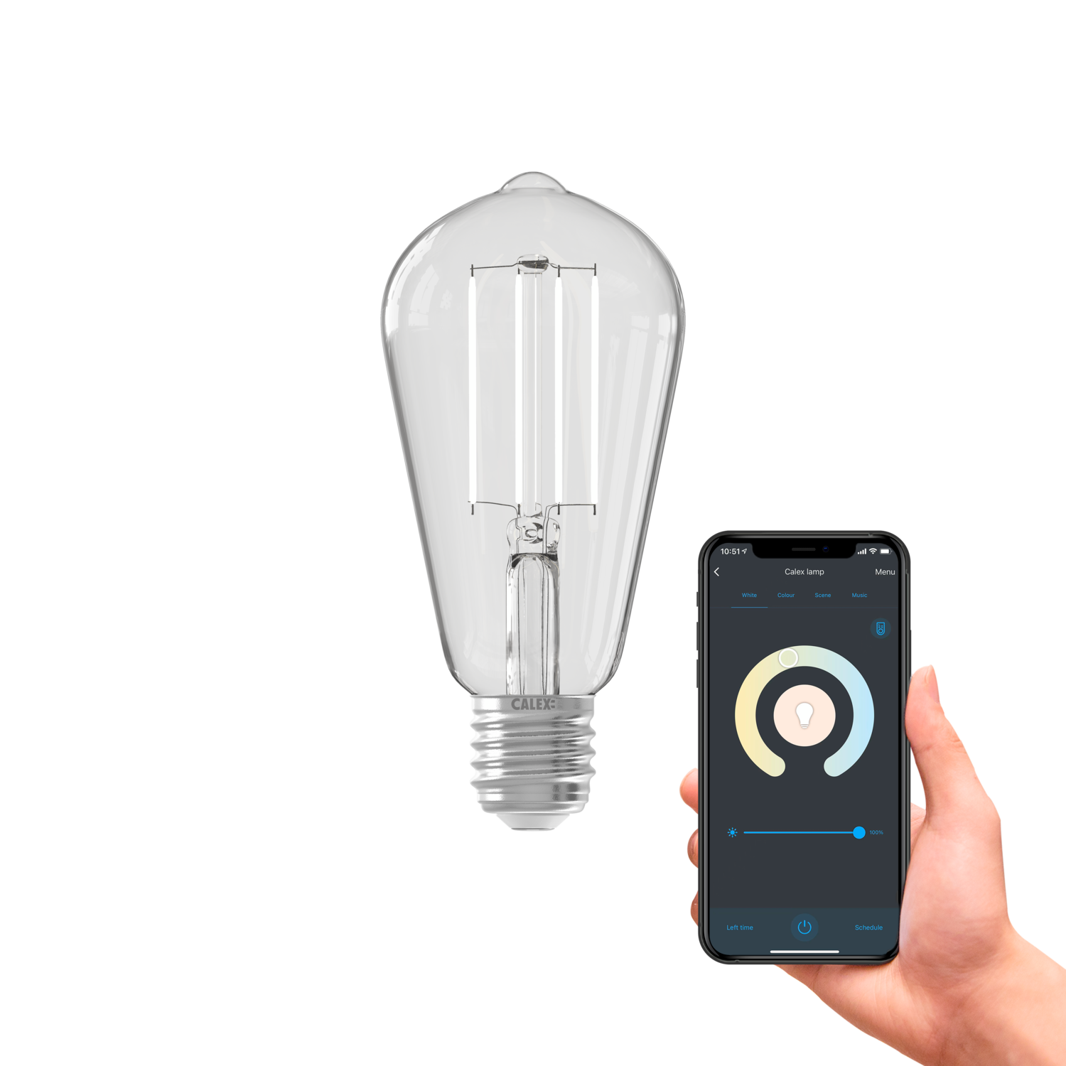 calex-smart-ampoule-led-filament-st64-cct-transparent image 2