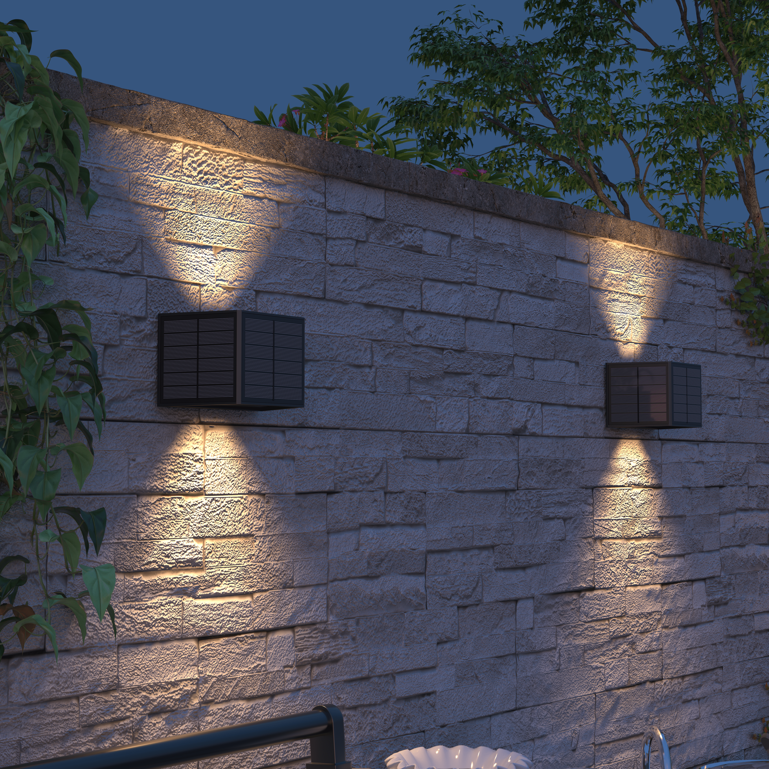 calex-applique-murale-solaire-caserta-up-down-noire image 3