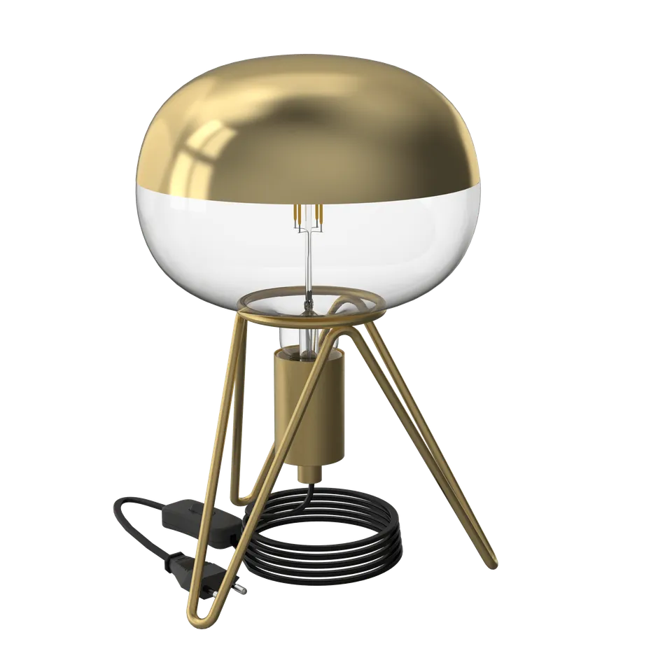 calex-table-fixture-tripod-e27-gold image 1