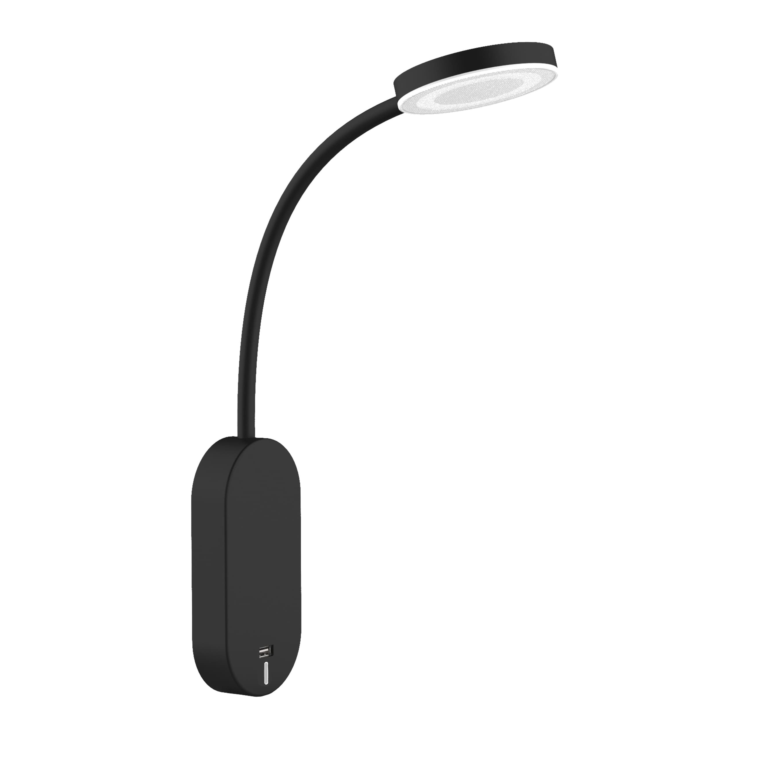 aluminor-omega-100-applique-bras-flexible-blanc-noir image 1