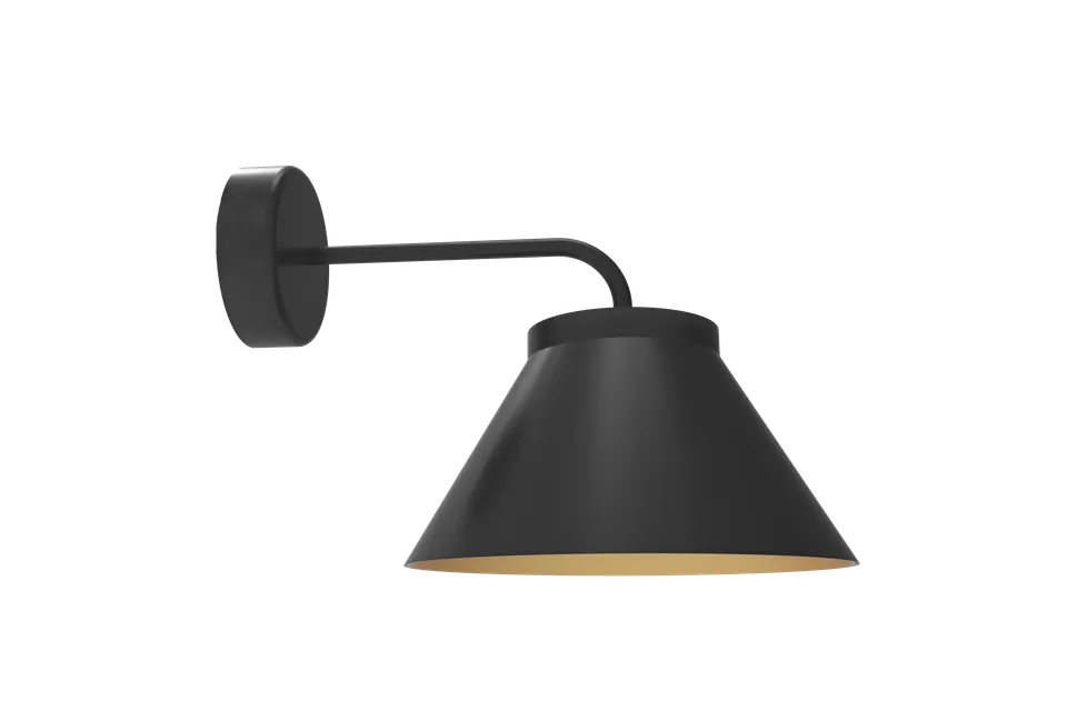 aluminor-lore-ap-applique-murale-m-tal-avec-r-flecteur-dor image 1