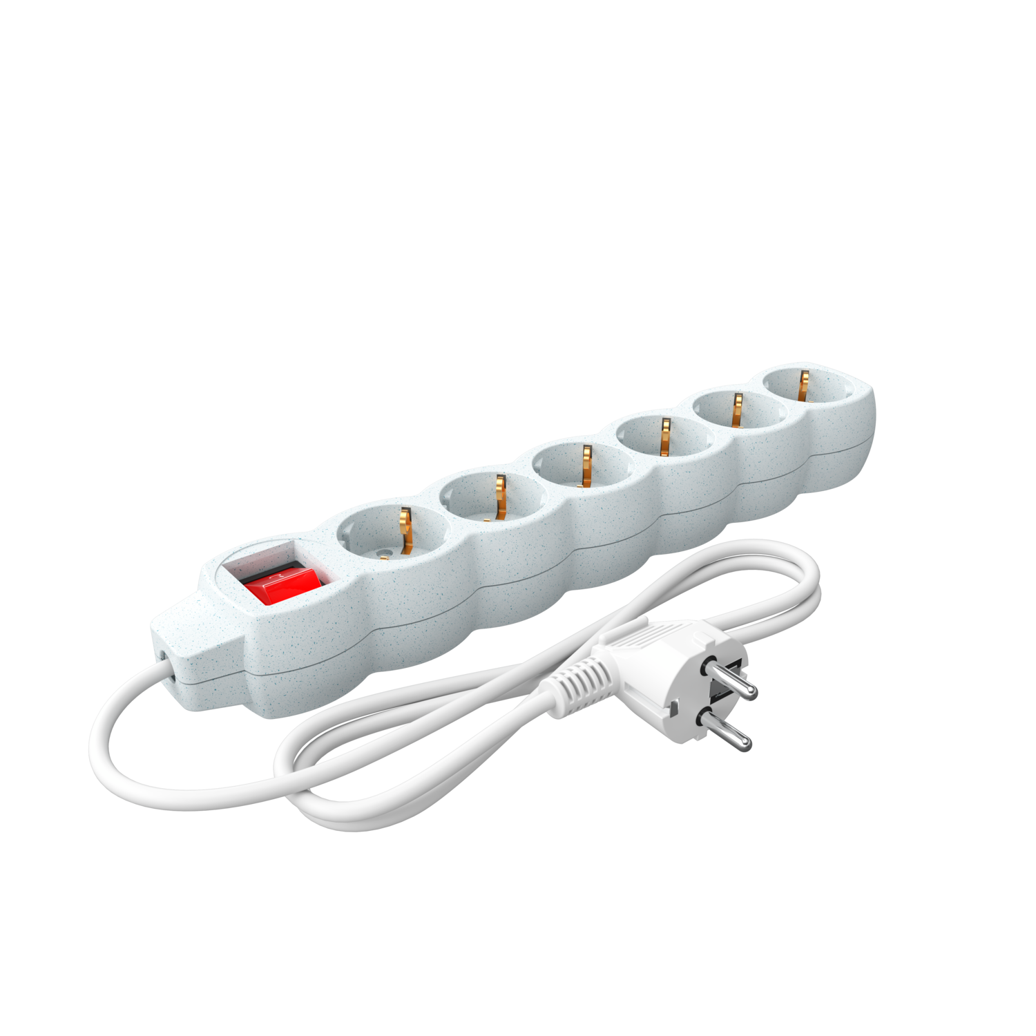 calex-egg-shape-blanc-dots-multiprise-6x16a-avec-interrupteur image 1