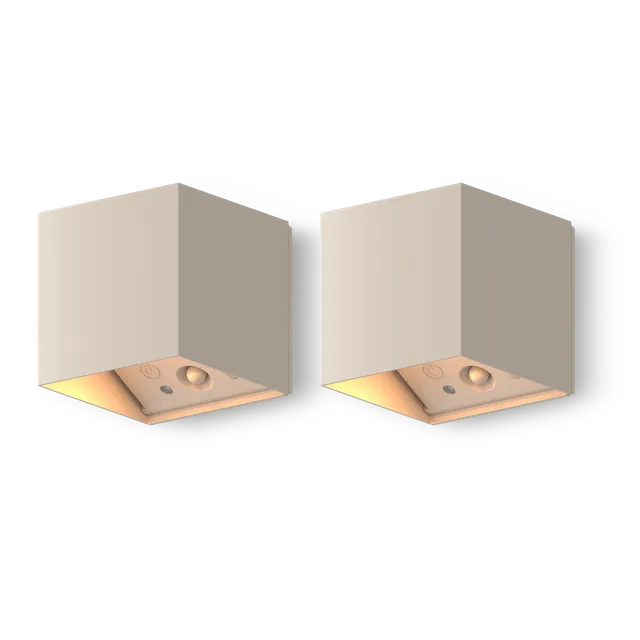 calex-falerna-applique-murale-rechargeable-lot-de-2-sable image 1