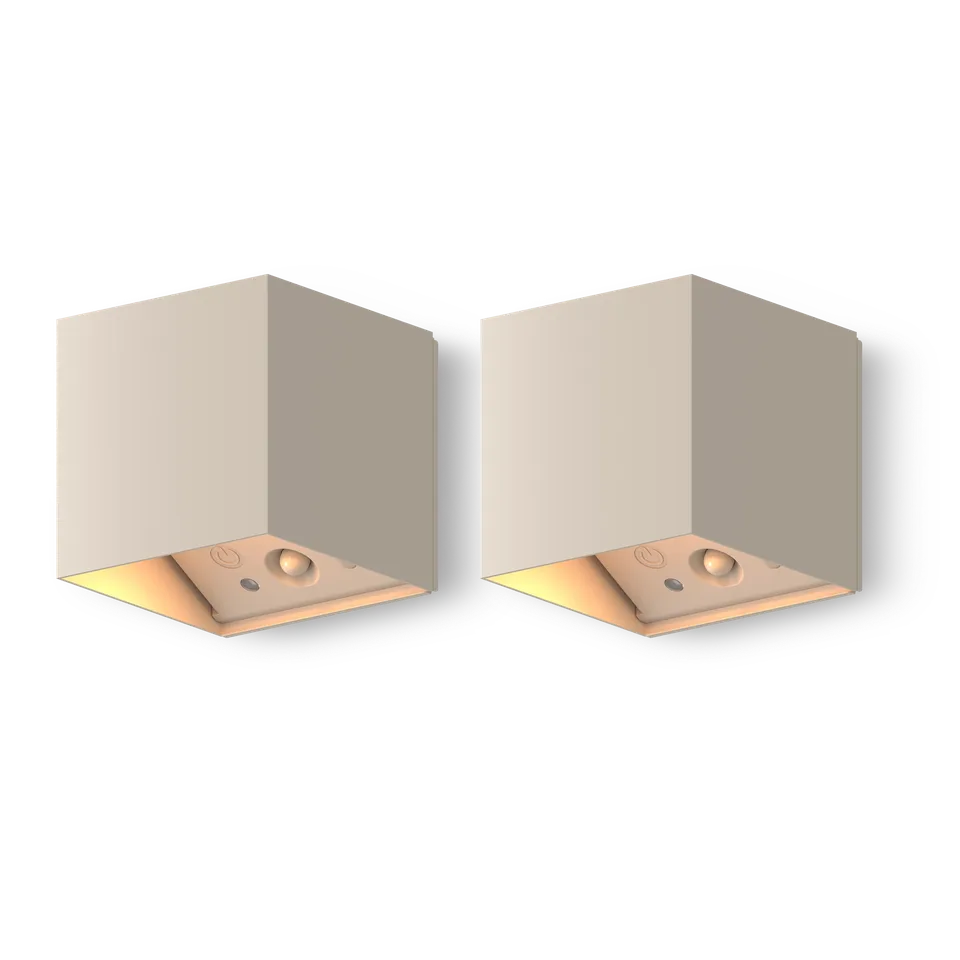 calex-falerna-applique-murale-rechargeable-lot-de-2-sable image 1