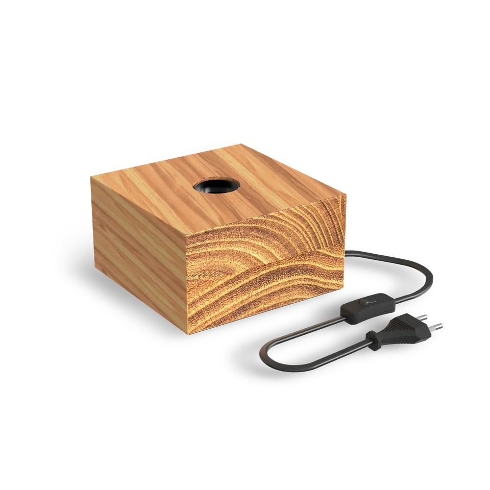 calex-crown-series-lampe-de-table-carr-e-e27-bois-fsc-socle-noir image 1