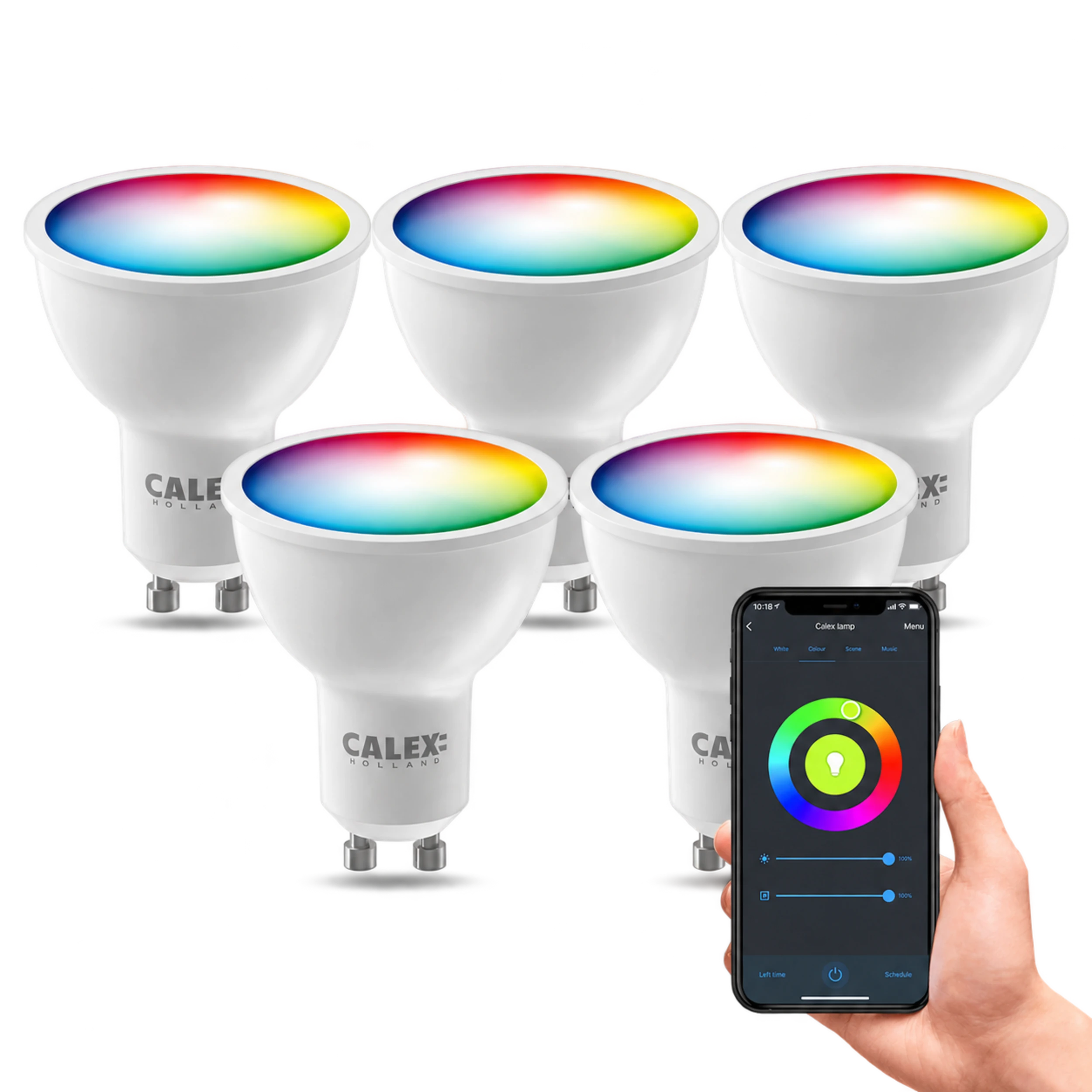 calex-spot-led-intelligent-gu10-rgb-lot-de-5-pi-ces image 1